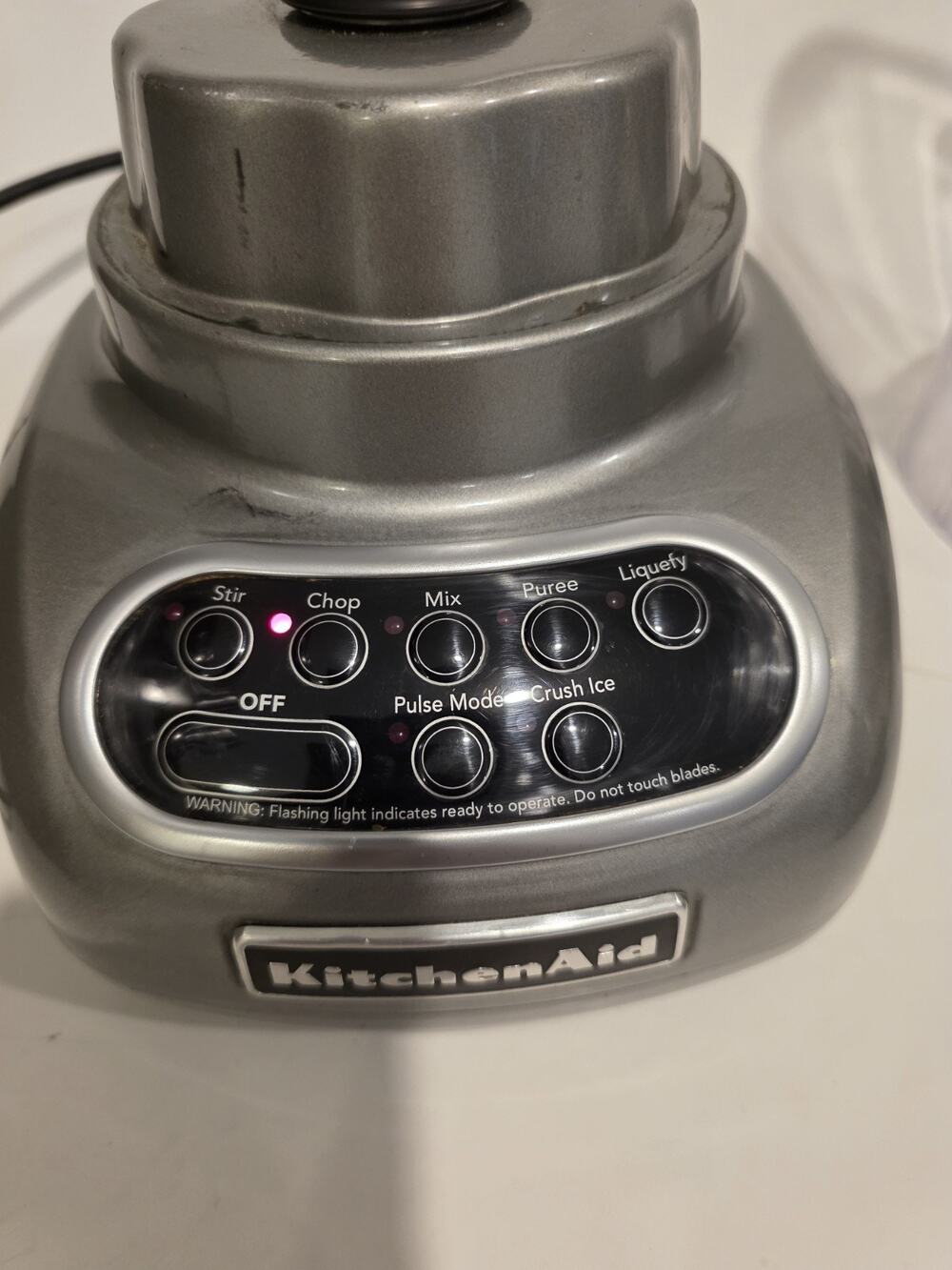 KitchenAid Blender KSB560MC1 Motor Base Only Silver 5-Speed Tested